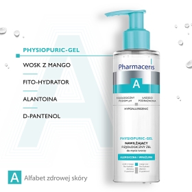 Pharmaceris A PHYSIOPURIC-GEL Nawilżający fizjologiczny żel do mycia twarzy i oczu 190 ml