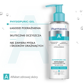 Pharmaceris A PHYSIOPURIC-GEL Nawilżający fizjologiczny żel do mycia twarzy i oczu 190 ml