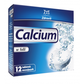ZDROVIT CALCIUM W FOLII 12 tabletek musujących